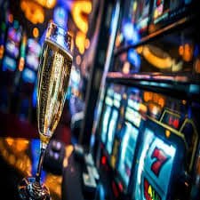 Dealer casino langsung sedang membagikan kartu di meja permainan live casino